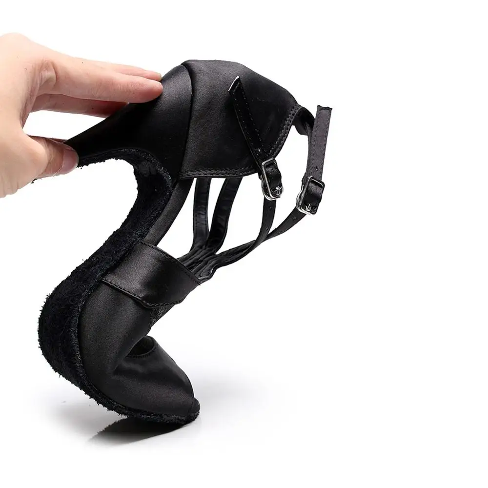 Женские атласные туфли DKZSYIM для латиноамериканских танцев и стразы Meshi