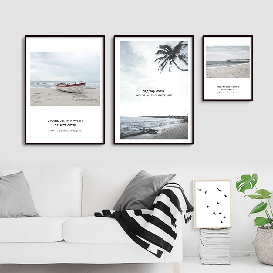 Холст Decorativos картины пейзаж плакаты пляж и мотивационные фразы в печать