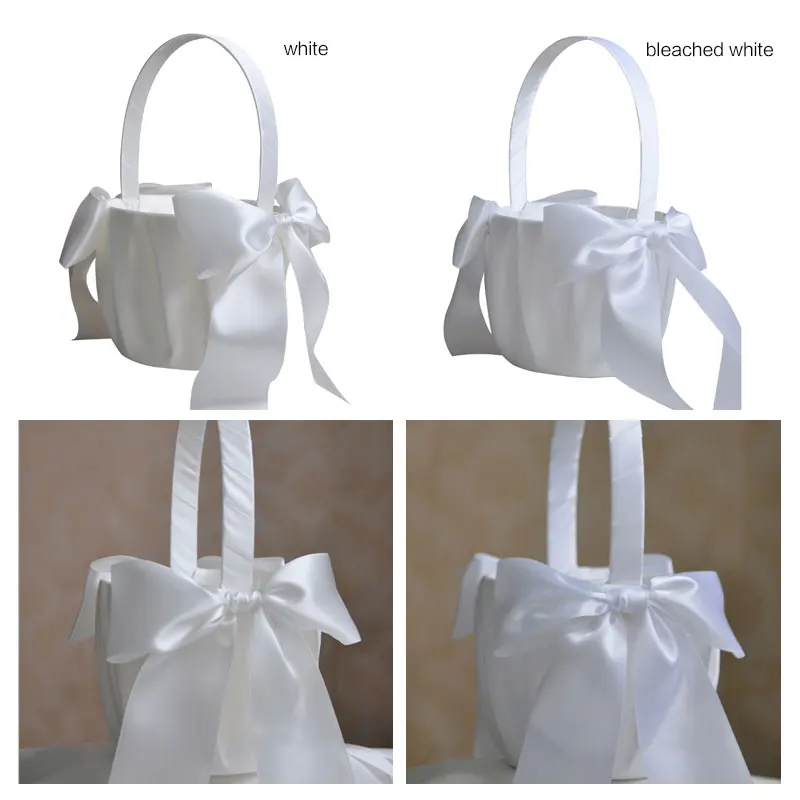 Цветочная корзина для кольца подушка свадебной церемонии атласная хранения с