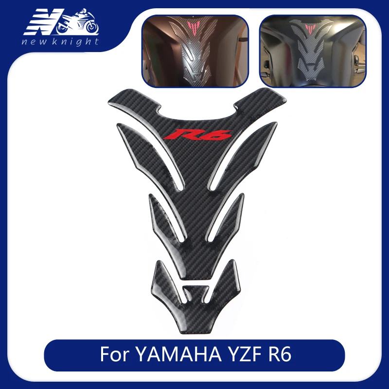 

Для мотоцикла Yamaha YZF-R6 YZF R6 YZFR6 водонепроницаемый и нескользящий 3D углеродное волокно топливный бак рыба костяная прокладка протектор Наклей...