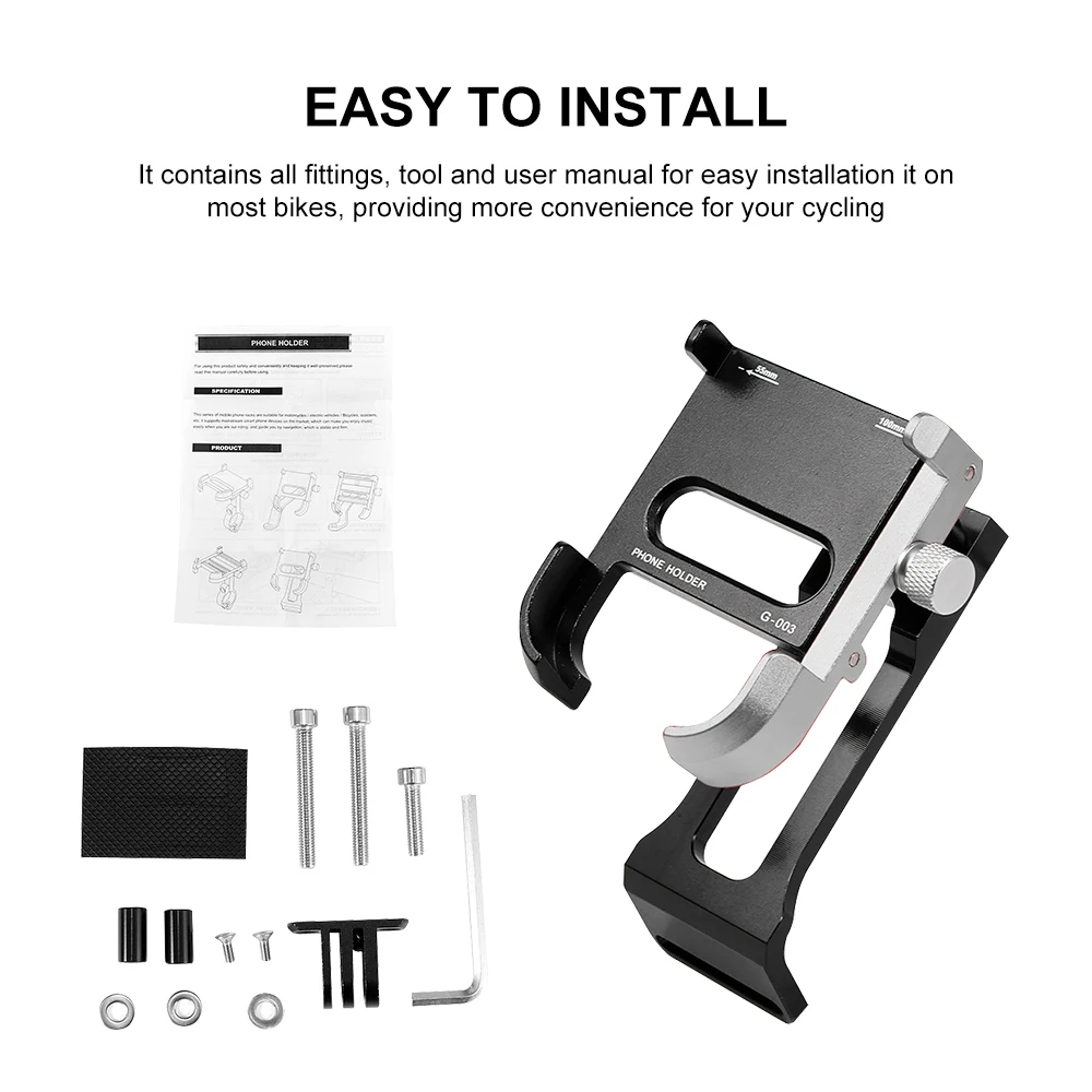 Алюминиевый Универсальный держатель для телефона велосипеда MTB мотоциклетный