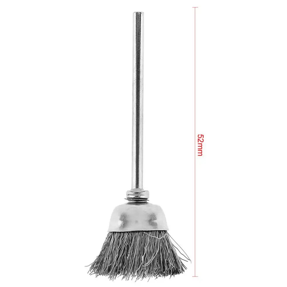 Вращающаяся щетка для дрели из нержавеющей стали 8 мм с головкой в форме чаши