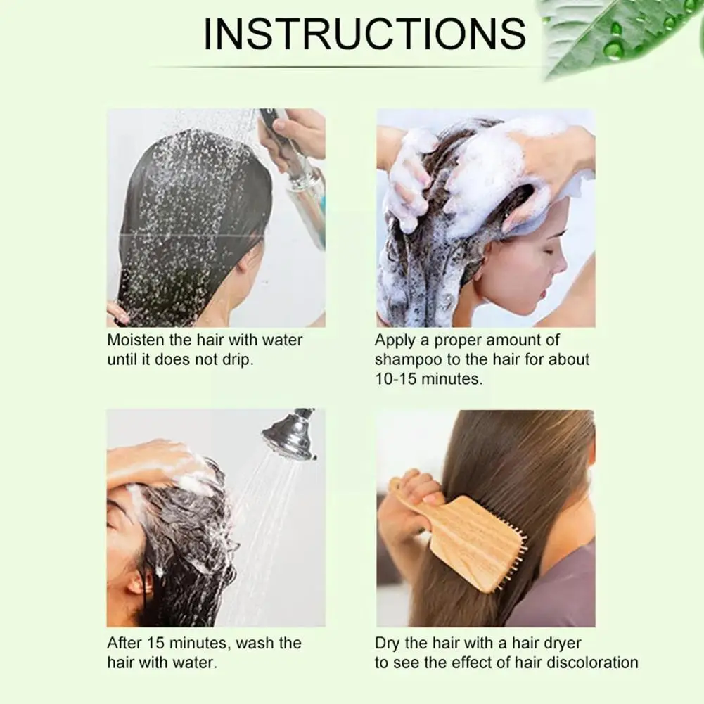 

Крем-краска для волос для мужчин и женщин, натуральный шампунь для окрашивания волос, 25 мл, 15 минут, до 4 недель, G2q1