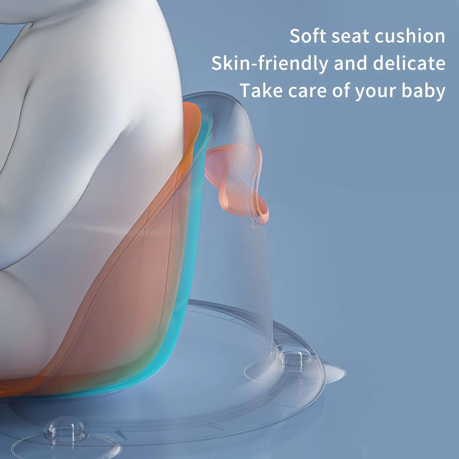 

Bath Seat Baby Bath Seat Stool Takes Into Account Baby'S Comfortable Sitting Position Artifact Bathtub Net Pocket Support Rack