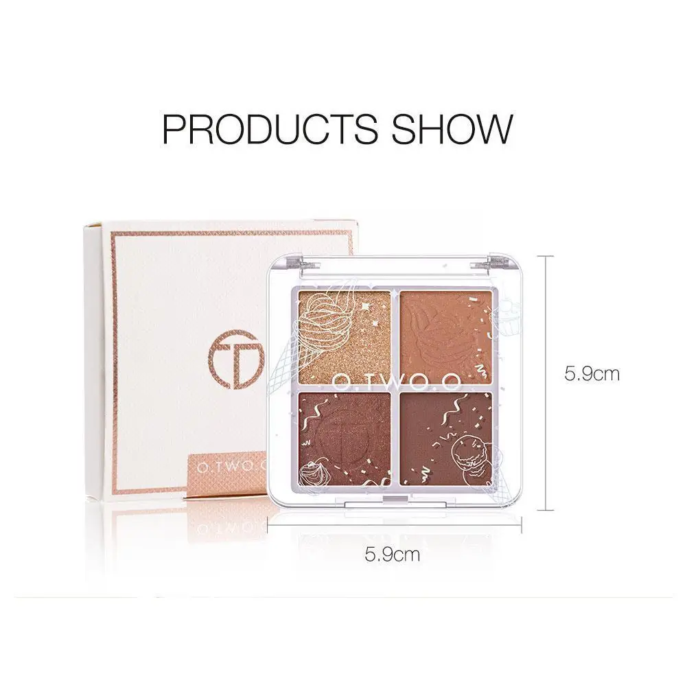 

Mode Eyeshadow Palette 4 Kleuren Matte Oogschaduw Palette Glitter Naakt Cosmetica Make-Up Oogschaduw Make Set Korea O2J5