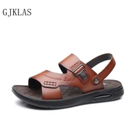 summer beach shoes mens sandals genuine leather comfort slippers for men casual outdoor real leather sandals casuales man shoes