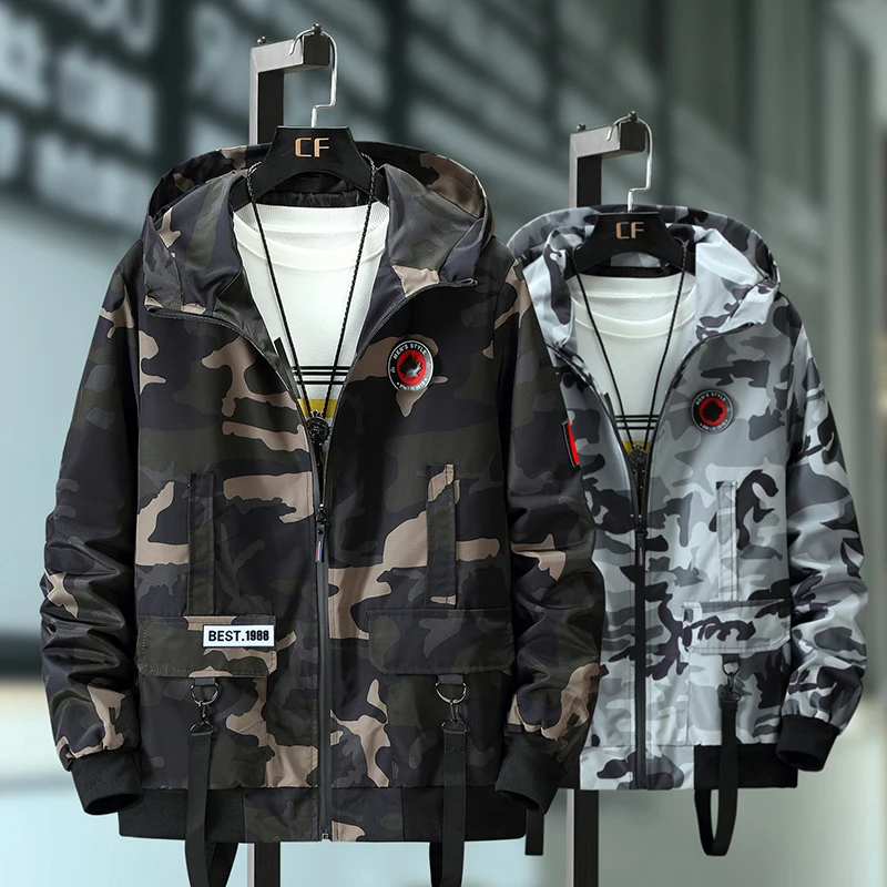 9XL 10XL Plus Size 8XL 7XL Bomber Military Camouflage Casual Jacket Men Autumn Fashion Male Windbreaker Hooded Coat | Мужская одежда