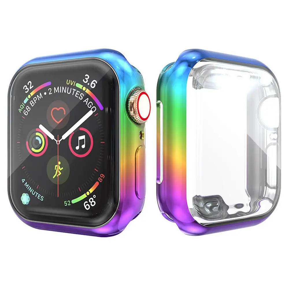 Защитный чехол для часов Apple watch 5 4 с полным покрытием TPU 23 поколение выцветающих
