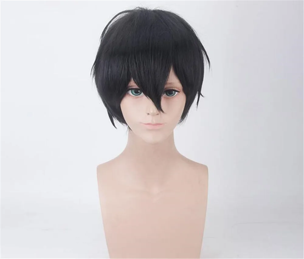 Аниме ангелы смерти косплей парик синтетический черный мужской волос Зак Айзек