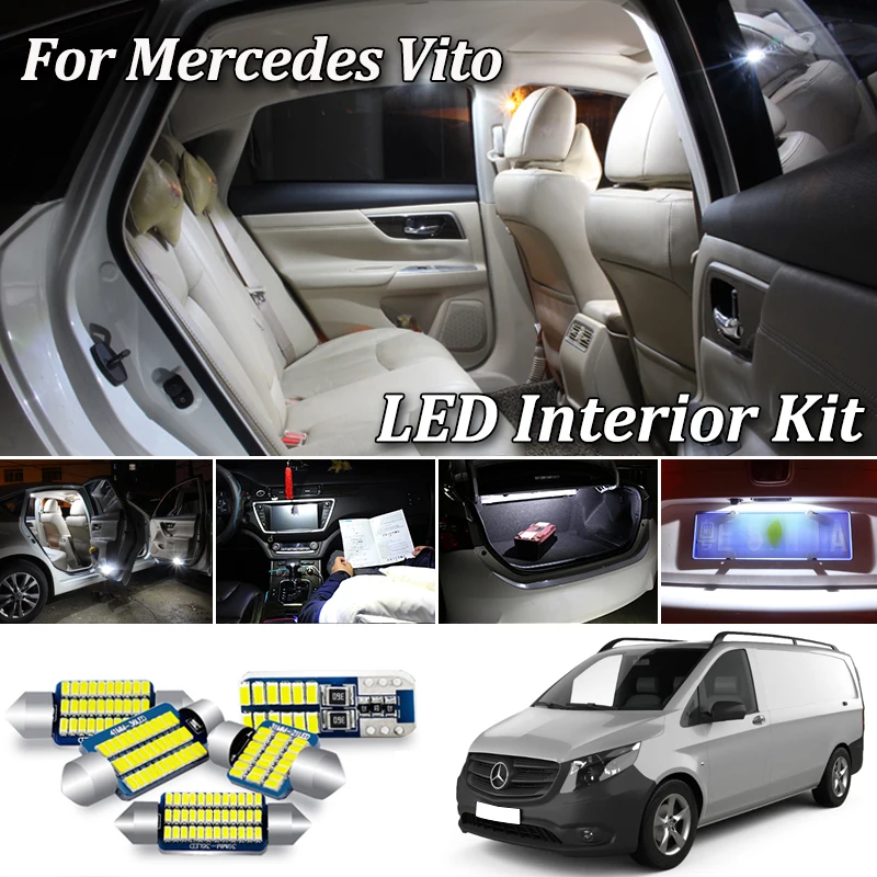 Женский комплект интерьера для Mercedes Benz Vito W638 W639 W447 светодиодных ламп с