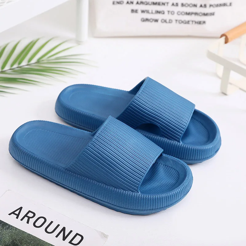 

Super Soft Slippers Home Slippers Solid Color Thick-soled Non-slip Sandals And Slippers For Men And Women Outdoor Bath Slippers
