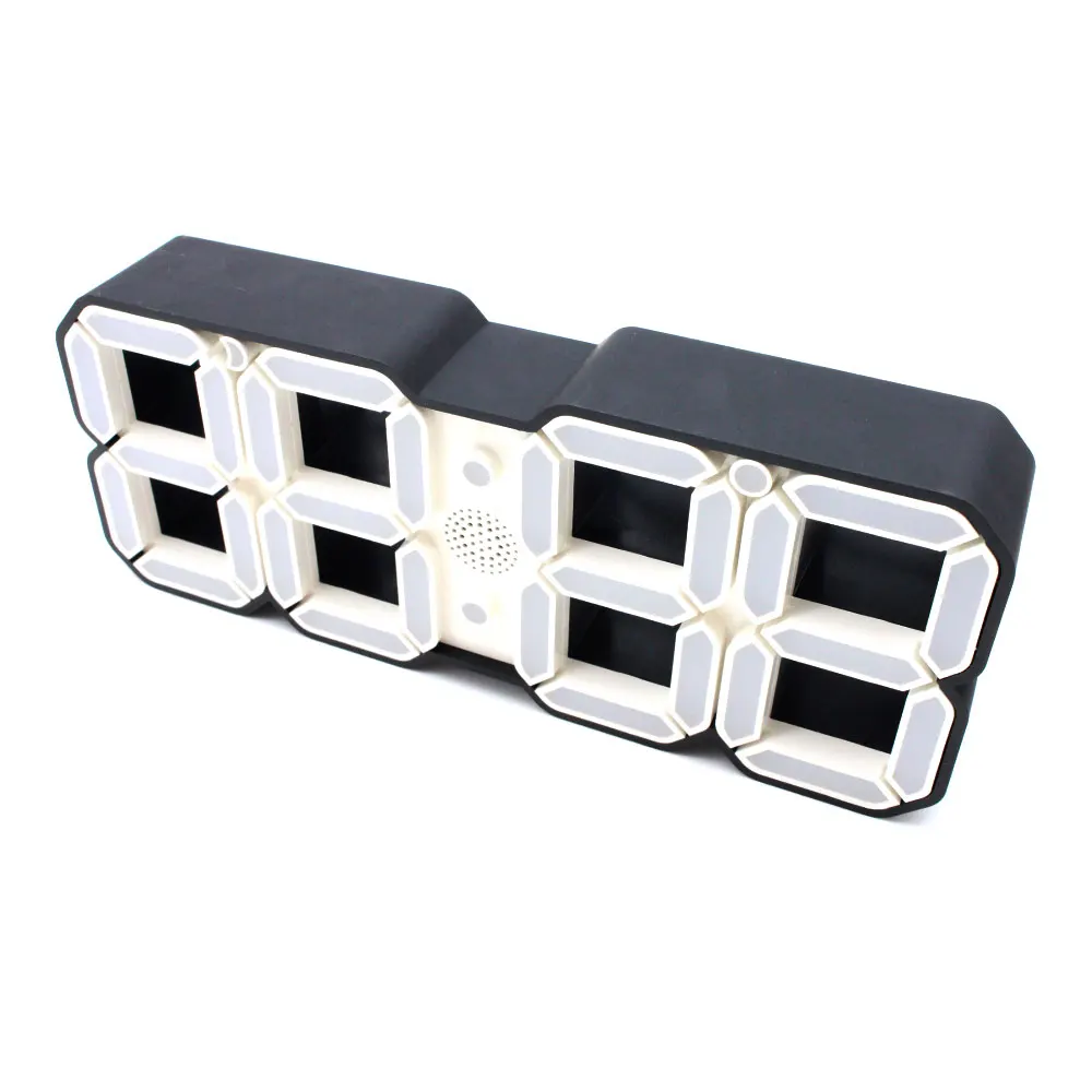 1set 3d led digital alarm clock multi function electronic wall alarm clock 3 adjustable brightness for home office desk free global shipping