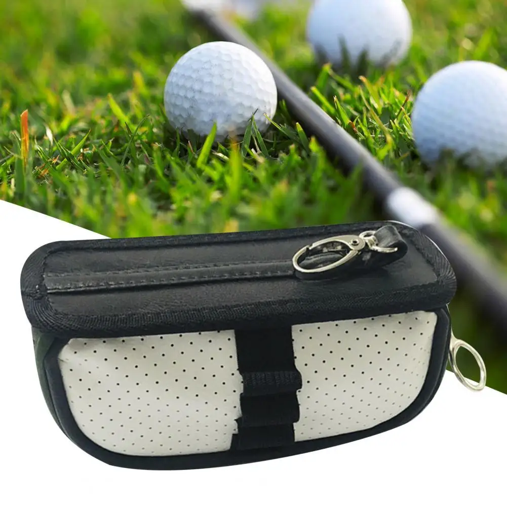 

Golf Pouch Bag Practical Well-designed Faux Leather Golf Waist Pack for Sport Zipper Storage Bag Container