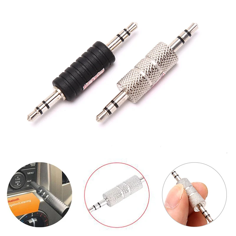 

3.5mm Stereo Male to Male Jack Audio Plug Connector/Coupler Adapter Joiner