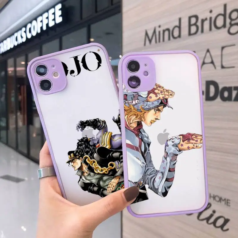 

JOJOâ€™S BIZARRE ADVENTURE OVER HEAVEN Anime Phone Cases Matte Transparent for iPhone 7 8 11 12 s mini pro X XS XR MAX Plus cover