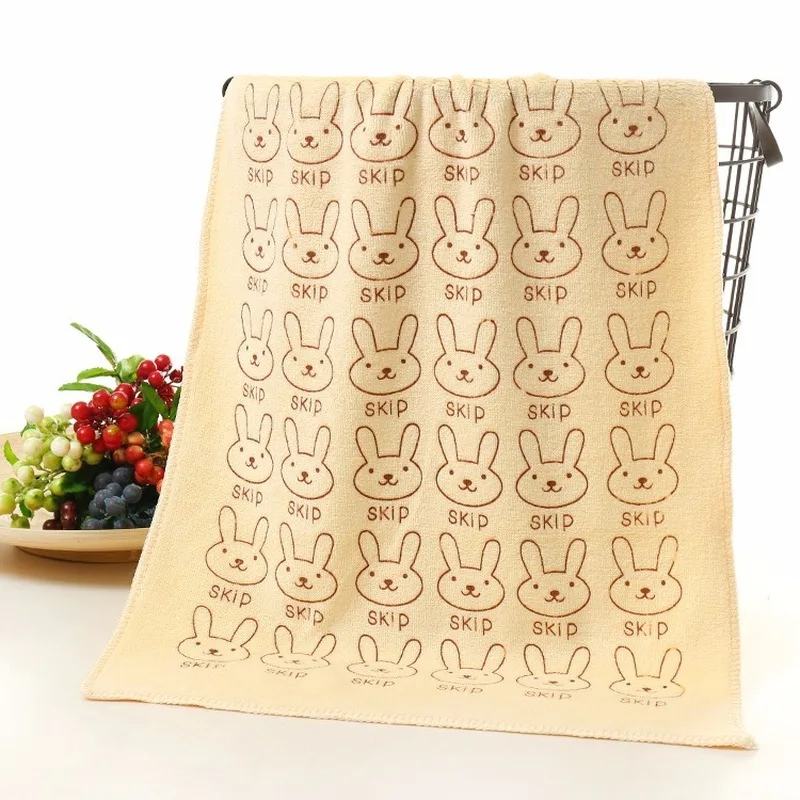 

Soft Lovely Cartoon 35*75cm Pets Dog Cat Puppy Super Absorbent Towel Dry Hair Super Large 2017 New Rabbit Pattern