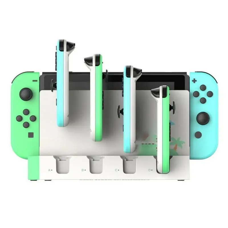 Новинка быстрое зарядное устройство с выключателем NS Joy Con 4 слотами Подставка для