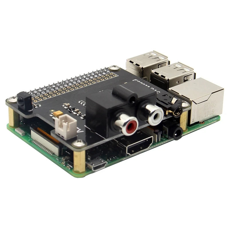 Чип Pcm5122 Ti Hifi Dac аудио звуковой модуль для Raspberry Pi 3 Model B + Zero W с ИК приемником 5 мм Rca