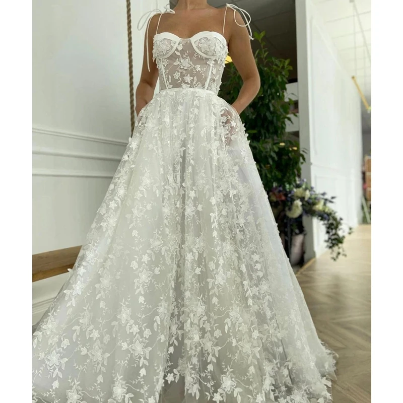 

WEPBEL Dress Summer Spaghetti Strap Strapless Backless High Waist Dress Women's Mesh Solid Color Stitching Embroidery Dress