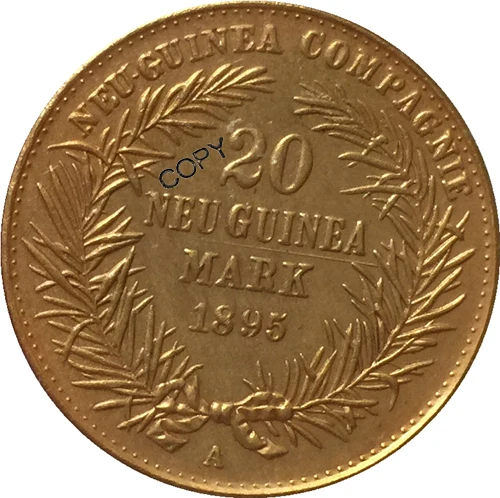 

Позолоченная монета 24 К, 1894 Германия, 20 марок