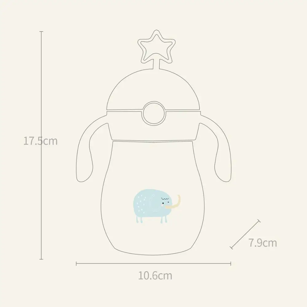 Sunveno 260 мл детский термос с рисунком из мультфильма детская чашка мягким носиком