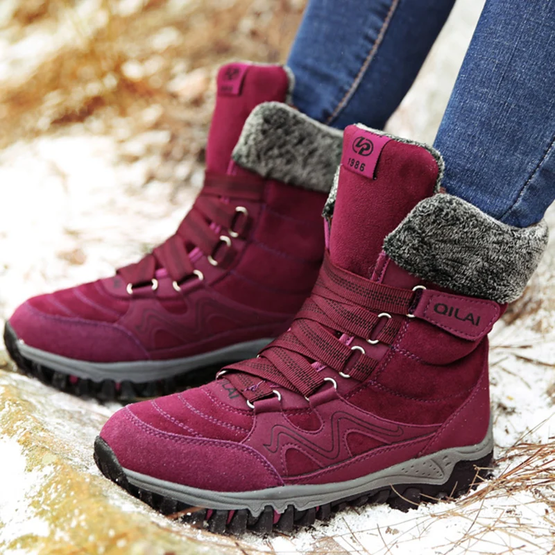 

Женские ботинки 2021, модные водонепроницаемые зимние ботинки, женская зимняя обувь, Повседневные Легкие ботильоны, женские теплые зимние бо...