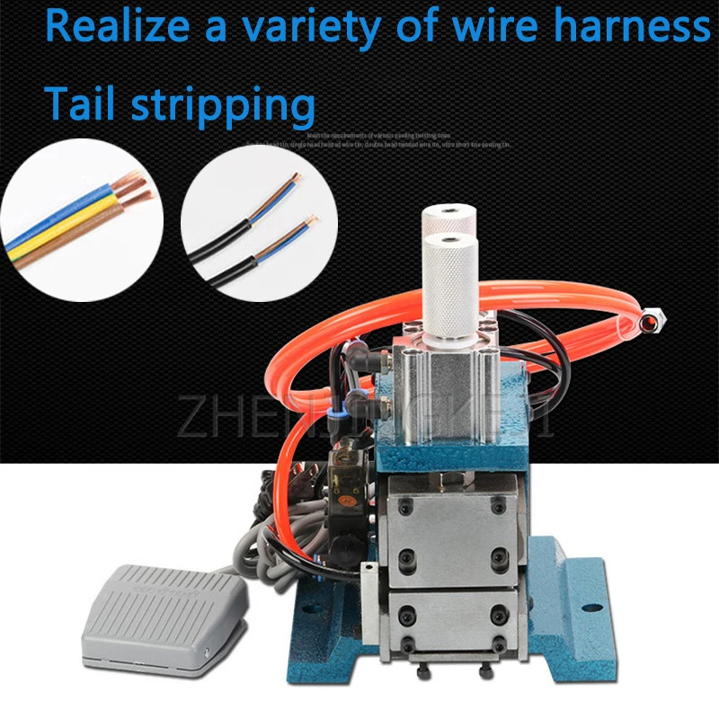 

Upright Pneumatic Stripping Machine Short Thin Line Peeler Small Vertical Peeling Processing Equipment Peel Thread Length 3-25MM