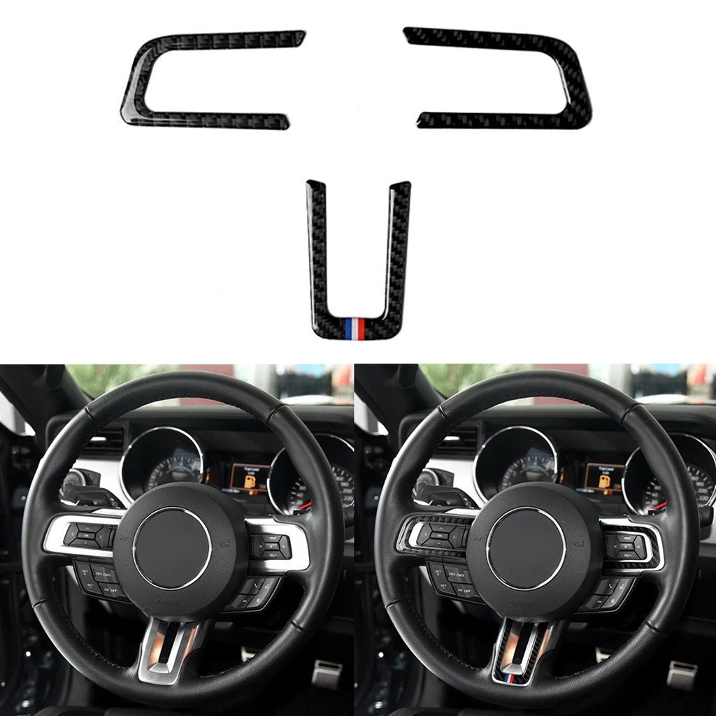 

Carbon Fiber Auto Accessories Wheel Frame Stickers For Ford Mustang 2015 2016 High Quality Useful