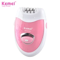kemei electric epilator rechargeable women shaver hair removal bikini body face underarm depilator razor shaving machine 45g