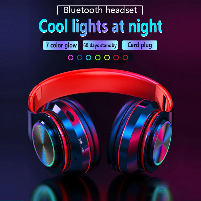 Портативная складная яркая светящаяся беспроводная Bluetooth-гарнитура UTHAI D54 TWS