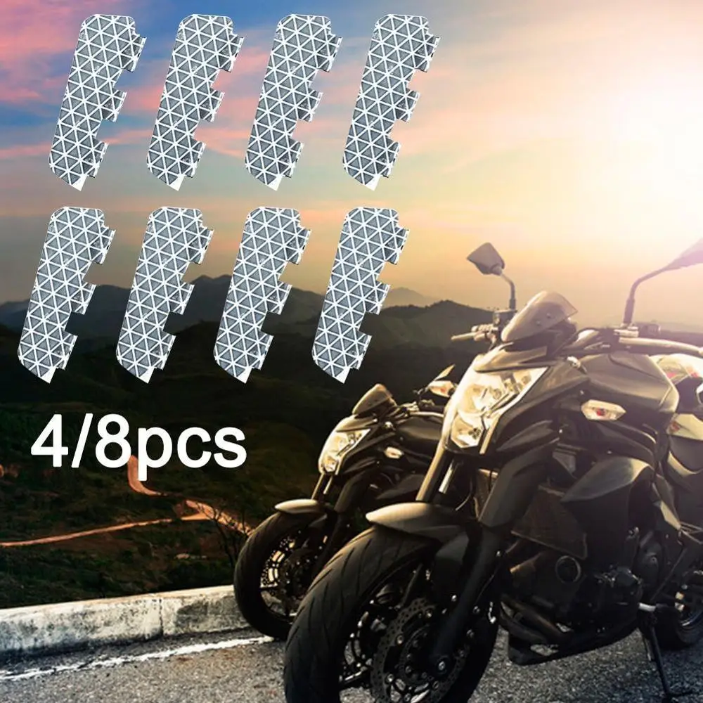

4/8Pcs Strips Reflective Motorcycle Car Rim Stripe Wheel Decal Tape Sticker Ring Motorcycle Reflective Stickers 4Sheets Reflecti