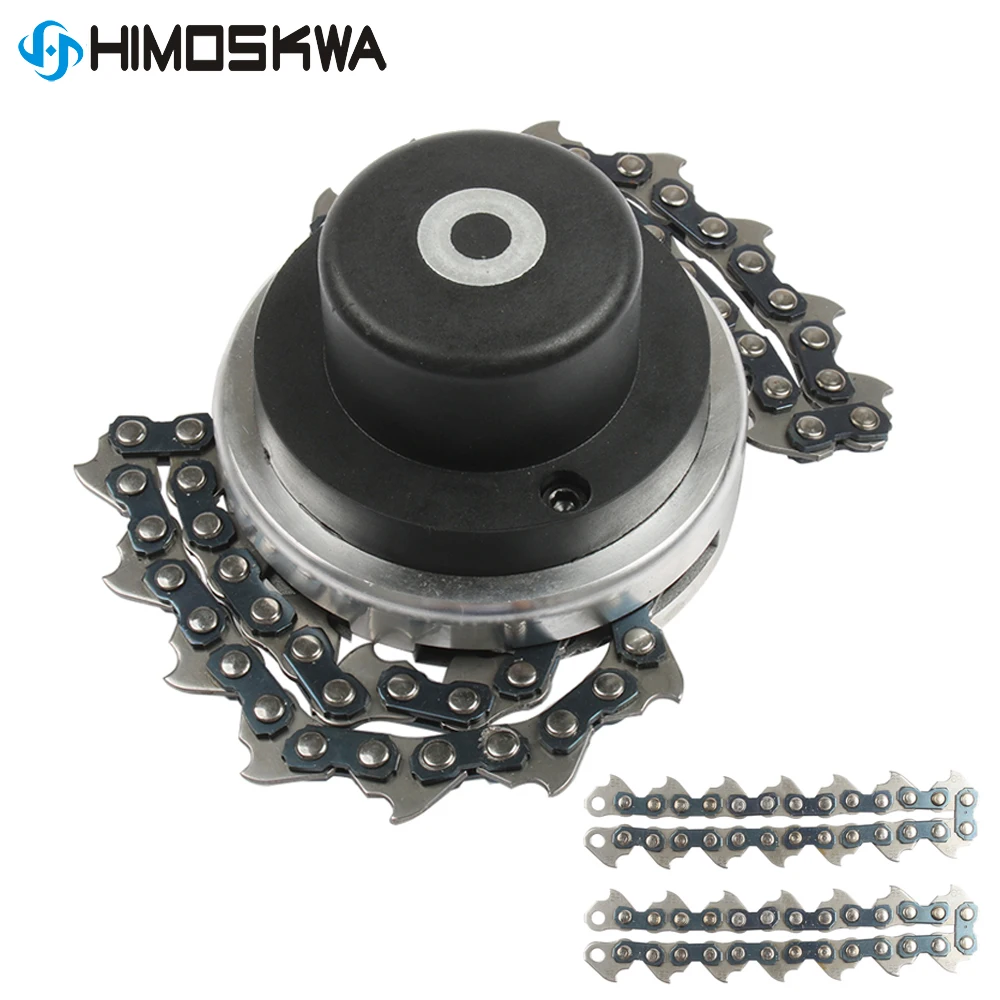 Универсальная катушка триммера 65Mn, регулируемая Головка триммера для сада и травы, Модернизированная с утолщенной цепью для газонокосилки