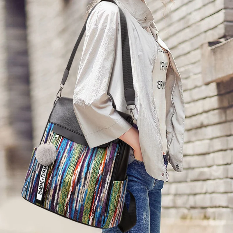 

Ladies Travel Backpack High Quality Soft PU Leather Backpack Girls School Backpack Ladies Backpack