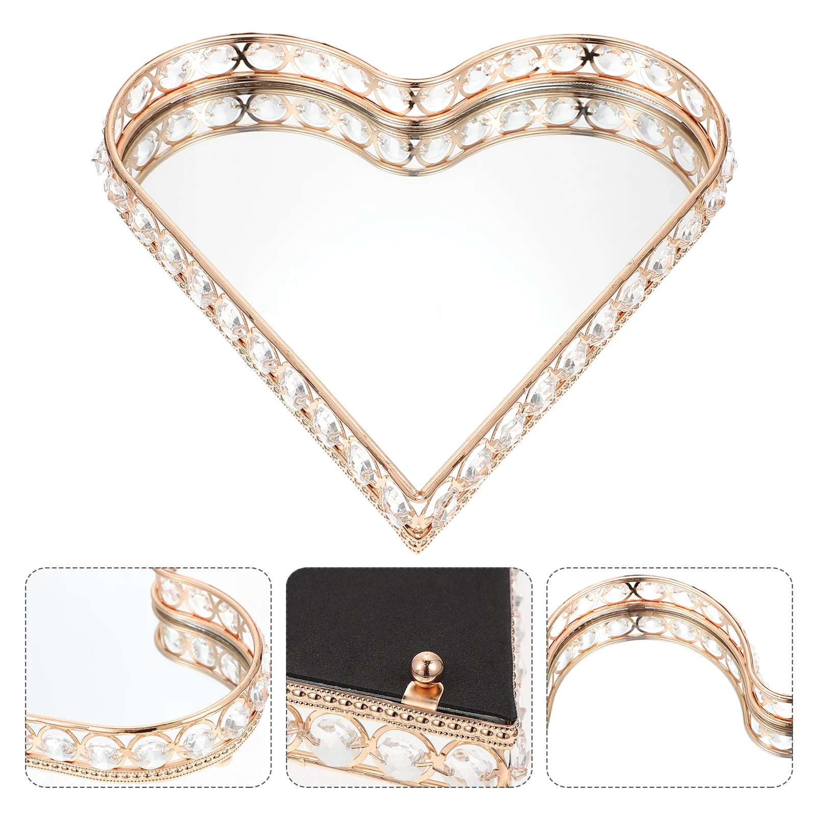 

1 шт. изящный держатель для ювелирных изделий, зеркальный лоток, креативный лоток