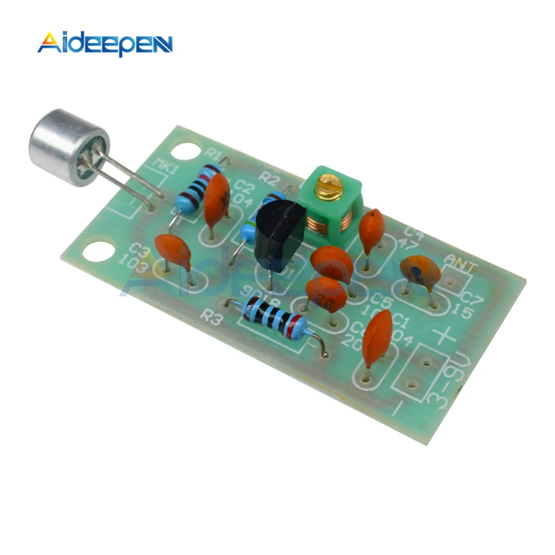 Модуль FM-передатчика постоянного тока 3-5 В мини-беспроводной микрофон печатная