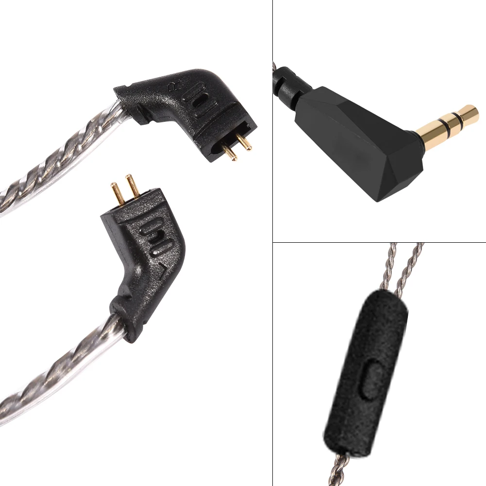 2 контактный чистый Медный провод кабель для наушников гибкий съемный аудио KZ ZST