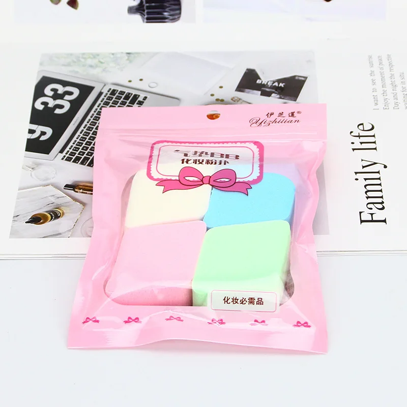 Новинка 4 шт./лот ромбовидная губка для лица очищающие косметические спонжи