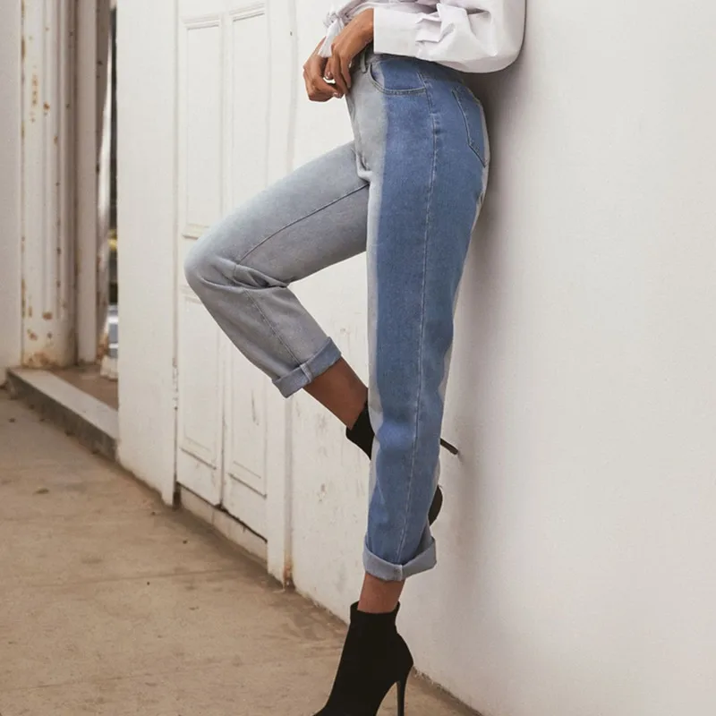 

High Jeans 2021 Jeans Trousers Casual Denim Outerwear Blue Streetwear Vintage Women Fashion Jeans For Woman