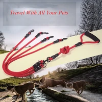 one for two to one for four adjustable dog nylon pet dogs training walking retractable leash for 2 dogs 3 dogs4 dogs pet lead