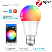 15w zigbee smart light bulb e27 led rgbwwcw work with alexagoogle home 85 265v dimmable timer function magic a60 lamp bulb