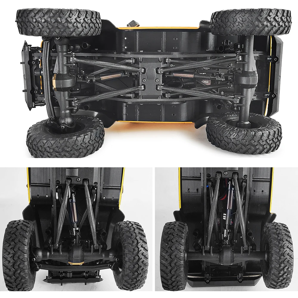 YEAHRUN-eje de transmisi&oacute;n de Metal para coche teledirigido, piezas de eje de transmisi&oacute;n para 1/24 Axial SCX24 AXI90081 AXI00001 AXI00002 RC Crawler-5