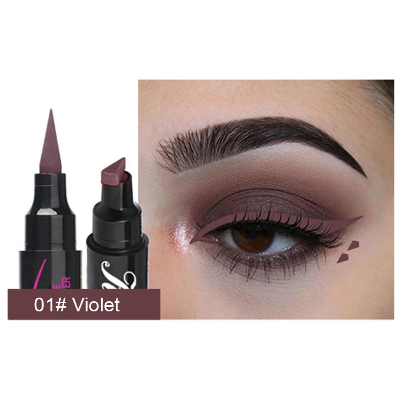 Длительный Водостойкий карандаш для глаз против пятен с двумя головками