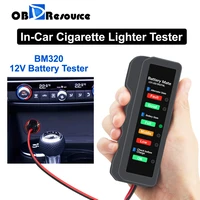 bm320 battery tester 12 volt mini car digital test 6 led lights display overload checker voltage