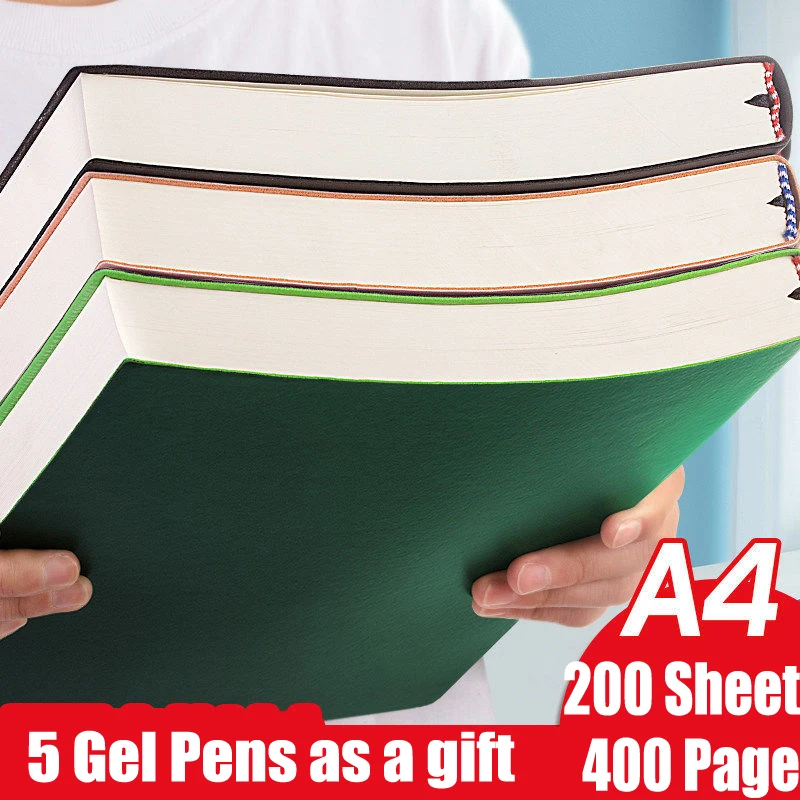 

Большие блокноты формата А4, блокноты и журналы, ежедневник, горизонтальный планер, пустые бумажные офисные принадлежности 365, школьные прин...