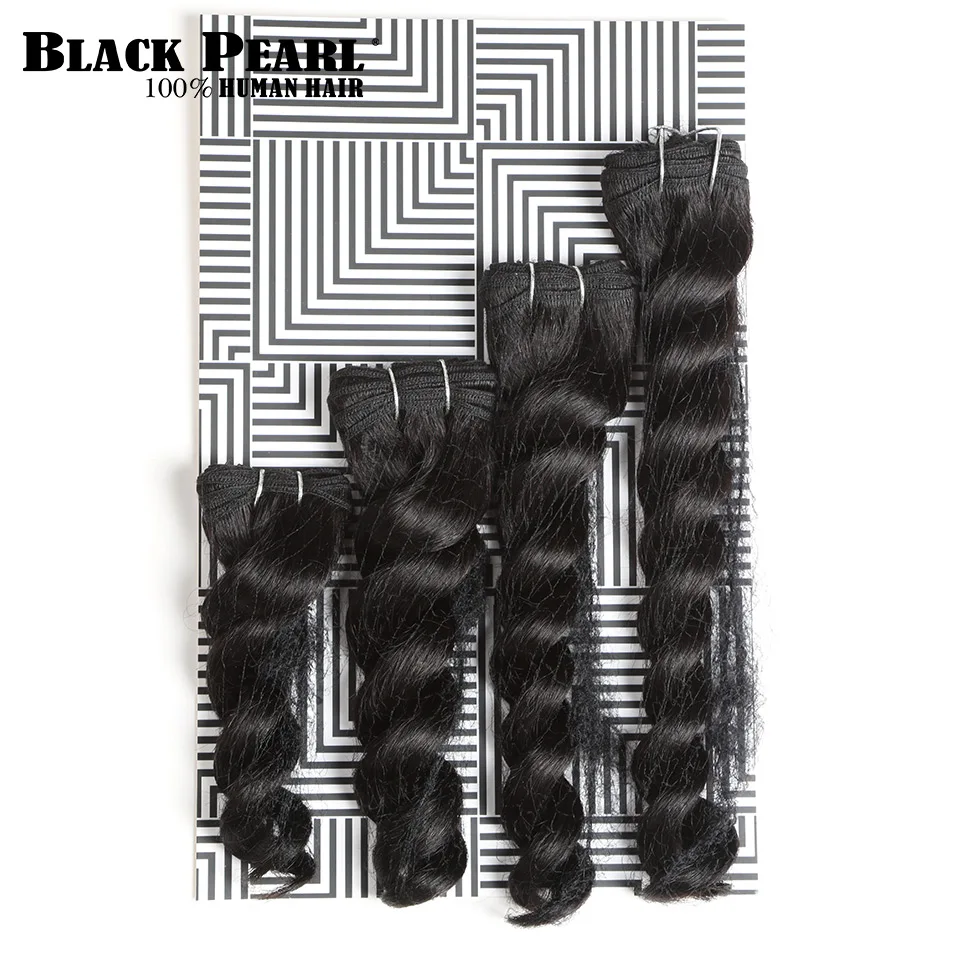 Short Brazilian hair weave bundles remy loose deep 4pcs cheap human 8 10 12 14 inch | Шиньоны и парики