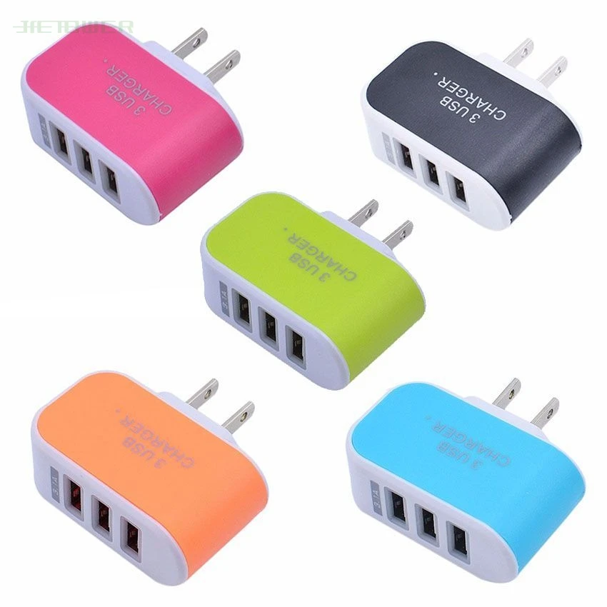 

Универсальное сетевое зарядное устройство с 3 USB-портами, 300 А, 5 В