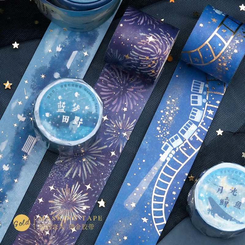 

10pcs/lot Masking Tapes Galaxy Night Song Series diary Decorative Adhesive Scrapbooking DIY Paper Japanese Stickers