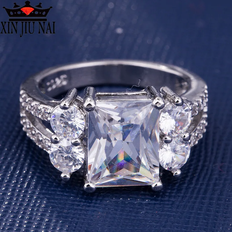 2020 новое женское классическое кольцо с большим цирконием четыре когти модные