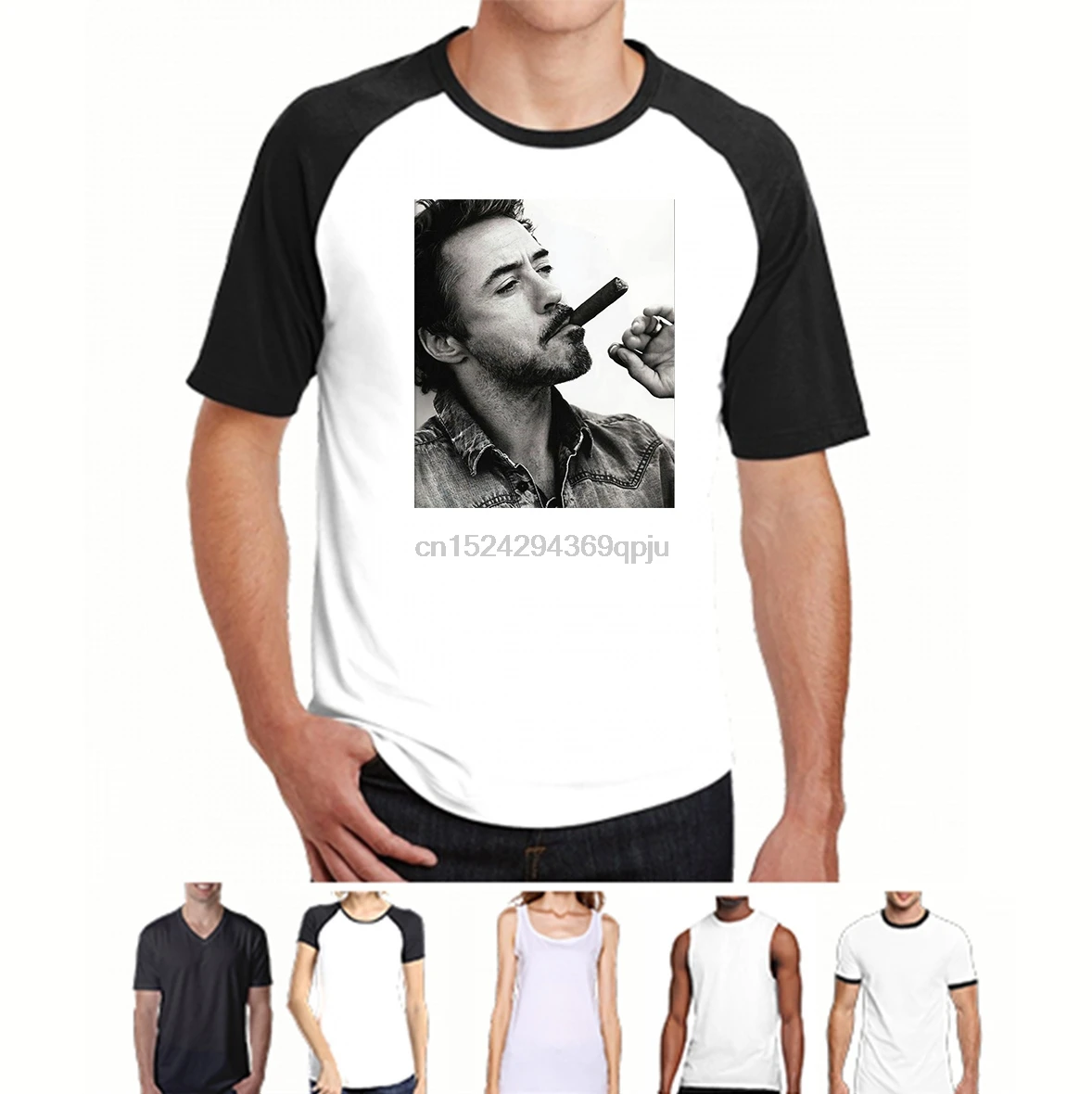 Футболка в стиле Харадзюку rotor DOWNEY JR. Железный человек Тони Старк фильм DVD ZIGARRE |