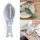 Очиститель рыбьей кожи, кухонный инструмент с крышкой для быстрого удаления рыбьей кожи LB88